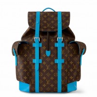 Louis Vuitton Christopher MM Backpack in Monogram Macassar Canvas M12729