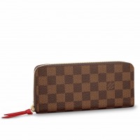 Louis Vuitton Clemence Wallet In Damier Ebene Canvas N60534