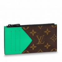 Louis Vuitton Coin Card Holder In Monogram Canvas Green M81627 Louis Vuitton Coin Card Holder In Monogram Canvas Green M81627