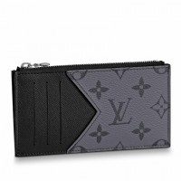 Louis Vuitton Coin Card Holder In Monogram Eclipse Canvas M69533