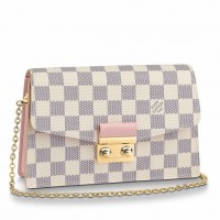 Louis Vuitton Croisette Chain Wallet In Damier Azur Canvas N60357 Louis Vuitton Croisette Chain Wallet In Damier Azur Canvas N60357