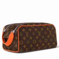 Louis Vuitton Dopp Kit Toilet Pouch in Monogram Macassar Canvas M46765 Louis Vuitton Dopp Kit Toilet Pouch in Monogram Macassar Canvas M46765