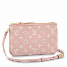 Louis Vuitton Double Zip Pochette In Monogram Empreinte Leather M81429 Louis Vuitton Double Zip Pochette In Monogram Empreinte Leather M81429