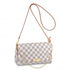 Louis Vuitton Favorite MM Bag In Damier Azur Canvas N41275 Louis Vuitton Favorite MM Bag In Damier Azur Canvas N41275