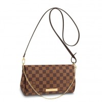 Louis Vuitton Favorite MM Bag In Damier Ebene Canvas N41129 Louis Vuitton Favorite MM Bag In Damier Ebene Canvas N41129