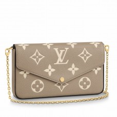 Louis Vuitton Felicie Pochette In Bicolor Monogram Empreinte Leather M69977 Louis Vuitton Felicie Pochette In Bicolor Monogram Empreinte Leather M69977