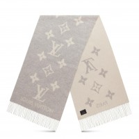 Louis Vuitton Grey Reykjavik Scarf M71126 Louis Vuitton Grey Reykjavik Scarf M71126