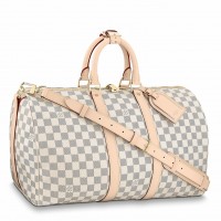Louis Vuitton Keepall Bandouliere 45 Bag In Damier Azur Canvas N48223 Louis Vuitton Keepall Bandouliere 45 Bag In Damier Azur Canvas N48223