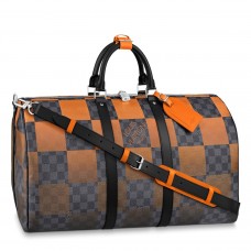 Louis Vuitton Keepall Bandouliere 50 Bag In Damier Graphite Giant Canvas N40420