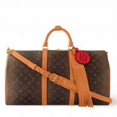 Louis Vuitton Keepall Bandouliere 50 Bag in Monogram Dust Canvas M11541