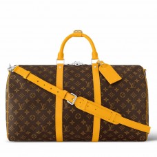 Louis Vuitton Keepall Bandouliere 50 Bag in Monogram Macassar Canvas M46771 Louis Vuitton Keepall Bandouliere 50 Bag in Monogram Macassar Canvas M46771