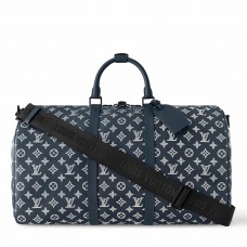 Louis Vuitton Keepall Bandouliere 50 Bag in Monogram Shadow Leather M24953