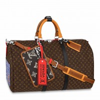 Louis Vuitton Keepall Bandouliere 50 Patchwork Bag M56855 Louis Vuitton Keepall Bandouliere 50 Patchwork Bag M56855