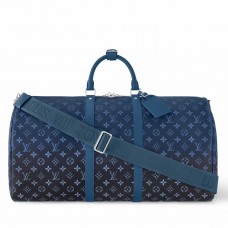 Louis Vuitton Keepall Bandouliere 55 Bag in Green Monogram Gradient Canvas M11558 Louis Vuitton Keepall Bandouliere 55 Bag in Green Monogram Gradient Canvas M11558