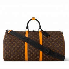 Louis Vuitton Keepall Bandouliere 55 Bag in Monogram Macassar Canvas M46702 Louis Vuitton Keepall Bandouliere 55 Bag in Monogram Macassar Canvas M46702