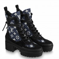 Louis Vuitton Laureate Platform Desert Boots In Monogram Denim Louis Vuitton Laureate Platform Desert Boots In Monogram Denim