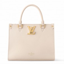 Louis Vuitton Lock & Go Bag in Quartz Leather M23637 Louis Vuitton Lock & Go Bag in Quartz Leather M23637