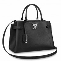 Louis Vuitton Lockme Day Tote Bag In Black Leather M53645 Louis Vuitton Lockme Day Tote Bag In Black Leather M53645