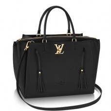 Louis Vuitton Lockmeto Tote Bag In Black Leather M54569 Louis Vuitton Lockmeto Tote Bag In Black Leather M54569