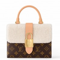 Louis Vuitton Locky BB Bag In Monogram Canvas with Shearling M46318 Louis Vuitton Locky BB Bag In Monogram Canvas with Shearling M46318