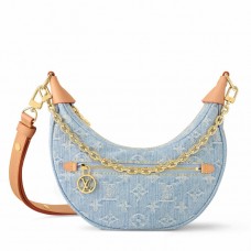 Louis Vuitton Loop Bag in Blue Monogram Denim M24846 Louis Vuitton Loop Bag in Blue Monogram Denim M24846