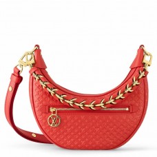 Louis Vuitton Loop Bag In Red Monogram Empreinte Leather M22594 Louis Vuitton Loop Bag In Red Monogram Empreinte Leather M22594