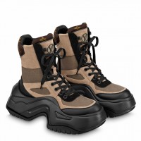 Louis Vuitton LV Archlight 2.0 Platform Ankle Boot In Beige Suede Leather Louis Vuitton LV Archlight 2.0 Platform Ankle Boot In Beige Suede Leather