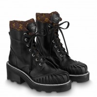 Louis Vuitton LV Beaubourg Ankle Boots In Black Leather Louis Vuitton LV Beaubourg Ankle Boots In Black Leather