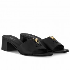 Louis Vuitton LV Capri Mules 45mm in Black Leather Louis Vuitton LV Capri Mules 45mm in Black Leather