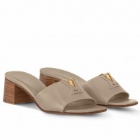 Louis Vuitton LV Capri Mules 45mm in Galet Leather Louis Vuitton LV Capri Mules 45mm in Galet Leather