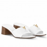 Louis Vuitton LV Capri Mules 45mm in White Leather Louis Vuitton LV Capri Mules 45mm in White Leather