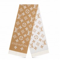 Louis Vuitton LV Essential Scarf In Beige Wool M77728 Louis Vuitton LV Essential Scarf In Beige Wool M77728