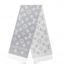 Louis Vuitton LV Essential Scarf In Grey Wool M77727 Louis Vuitton LV Essential Scarf In Grey Wool M77727