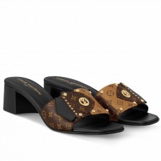 Louis Vuitton LV Frame Mules 45mm in Monogram Reverse Canvas