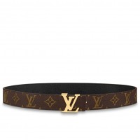 Louis Vuitton LV Initiales 30MM Reversible Belt in Monogram Canvas M0565V Louis Vuitton LV Initiales 30MM Reversible Belt in Monogram Canvas M0565V