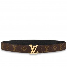 Louis Vuitton LV Initiales 30MM Reversible Belt in Monogram Canvas M0565V Louis Vuitton LV Initiales 30MM Reversible Belt in Monogram Canvas M0565V