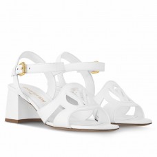 Louis Vuitton LV Isola Sandal 55mm in White Calfskin Louis Vuitton LV Isola Sandal 55mm in White Calfskin