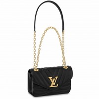 Louis Vuitton LV New Wave Chain PM Bag In Black Leather M20687 Louis Vuitton LV New Wave Chain PM Bag In Black Leather M20687
