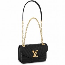 Louis Vuitton LV New Wave Chain PM Bag In Black Leather M20687 Louis Vuitton LV New Wave Chain PM Bag In Black Leather M20687
