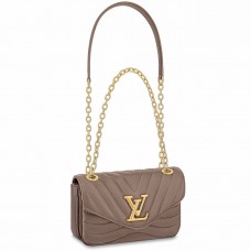 Louis Vuitton LV New Wave Chain PM Bag In Grey Leather M20838 Louis Vuitton LV New Wave Chain PM Bag In Grey Leather M20838