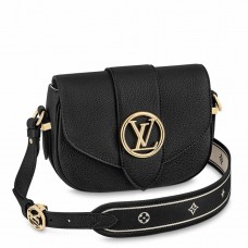 Louis Vuitton LV Pont 9 Soft PM Bag In Black Grained Leather M58727 Louis Vuitton LV Pont 9 Soft PM Bag In Black Grained Leather M58727