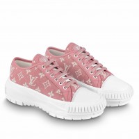 Louis Vuitton LV Squad Sneakers In Pink Monogram Denim Louis Vuitton LV Squad Sneakers In Pink Monogram Denim