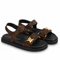 Louis Vuitton LV Sunset Comfort Flat Sandals In Monogram Canvas Louis Vuitton LV Sunset Comfort Flat Sandals In Monogram Canvas