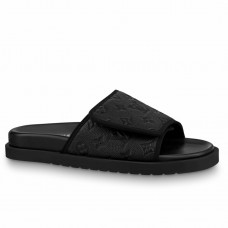 Louis Vuitton LVXNBA Miami Mules In Monogram Leather Louis Vuitton LVXNBA Miami Mules In Monogram Leather