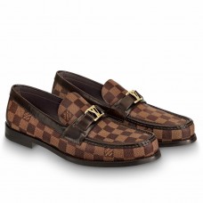 Louis Vuitton Major Loafers In Damier Ebene Canvas Louis Vuitton Major Loafers In Damier Ebene Canvas