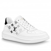 Louis Vuitton Men's Beverly Hills Sneakers In White Leather Louis Vuitton Men's Beverly Hills Sneakers In White Leather