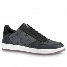 Louis Vuitton Men's Rivoli Sneakers In Monogram Reverse Canvas Louis Vuitton Men's Rivoli Sneakers In Monogram Reverse Canvas