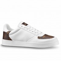 Louis Vuitton Men's Rivoli Sneakers In White Leather Louis Vuitton Men's Rivoli Sneakers In White Leather