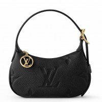 Louis Vuitton Mini Moon Bag In Black Monogram Empreinte Leather M82391 Louis Vuitton Mini Moon Bag In Black Monogram Empreinte Leather M82391