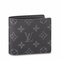 Louis Vuitton Multiple Wallet In Monogram Eclipse Canvas M61695 Louis Vuitton Multiple Wallet In Monogram Eclipse Canvas M61695